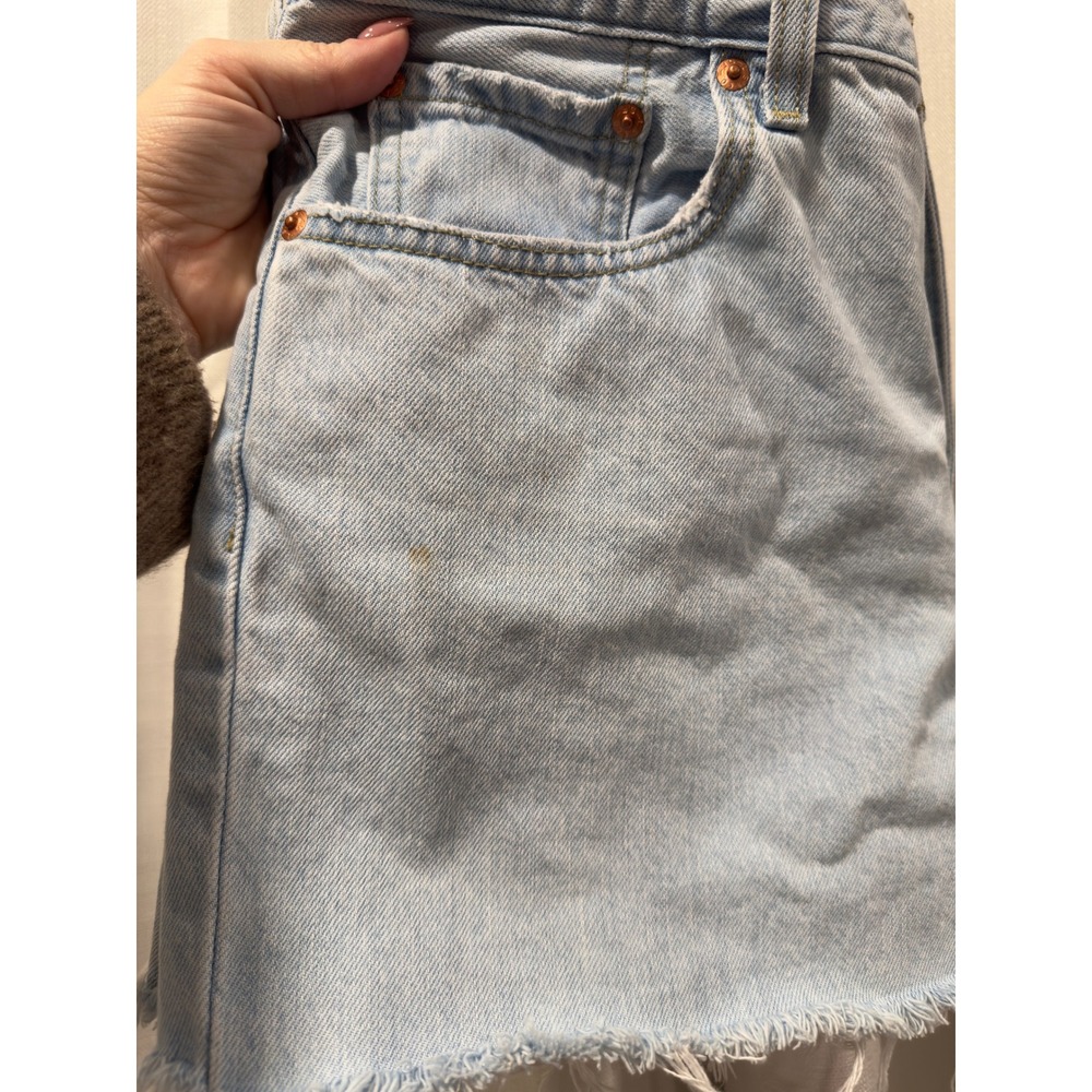 Levis Low Pro Straight Light Wash Denim Cut Off Shorts‎ Blue A0964-0011 Size 30 - Picture 7 of 7